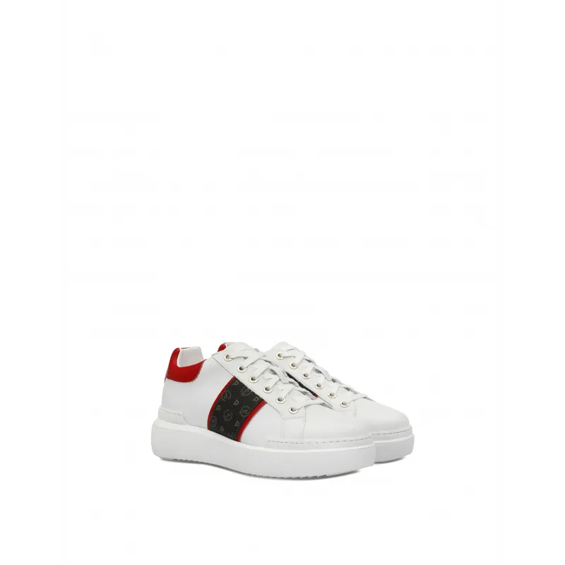 Pollini sneakers white-black-red