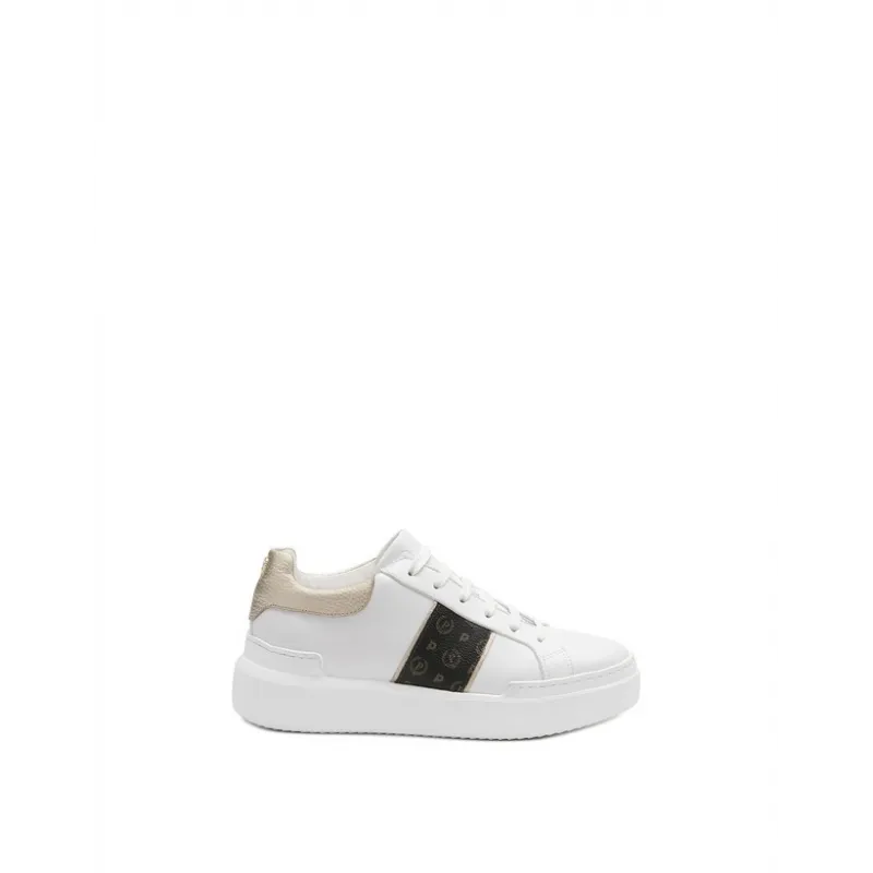 Pollini sneakers white-black-platinum
