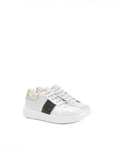 Pollini sneakers white-black-platinum