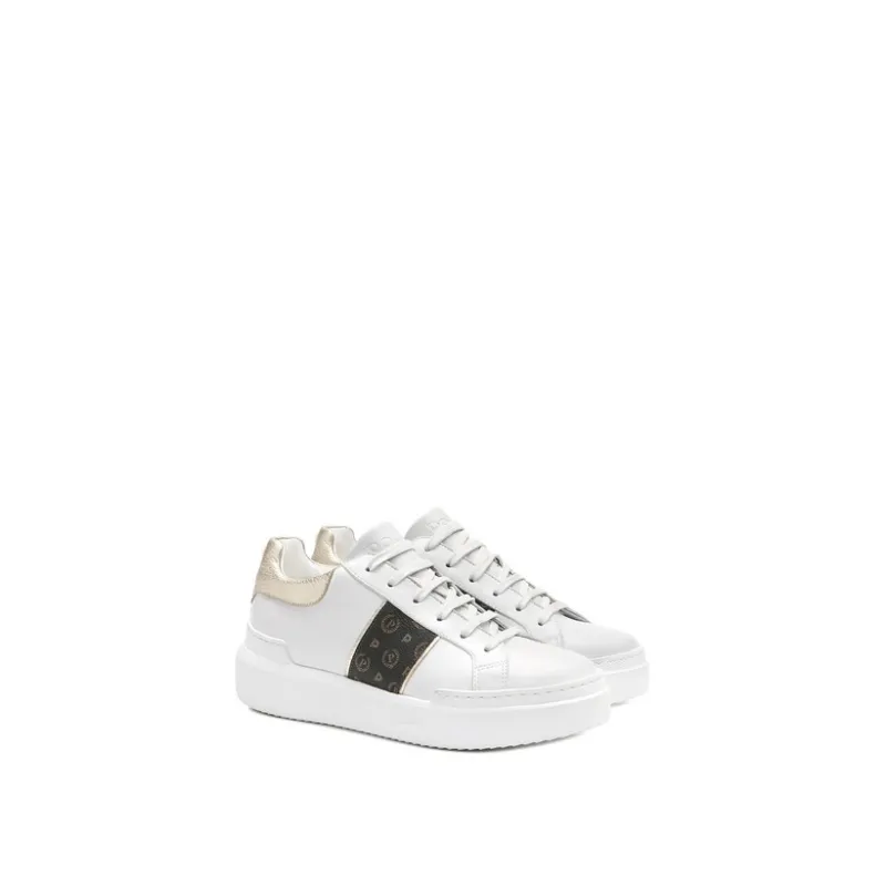 Pollini scarpa donna bianco nero platino