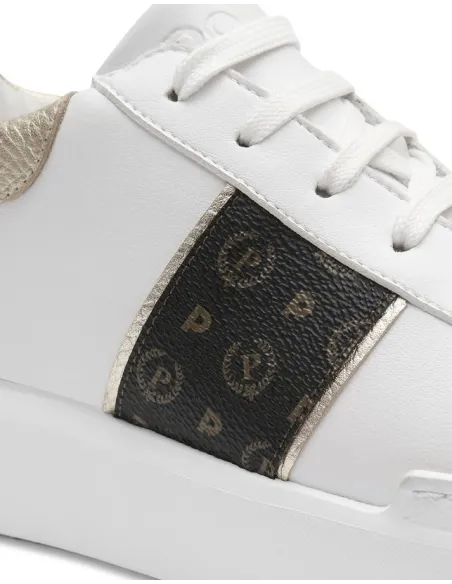 Pollini scarpa donna bianco-nero-platino