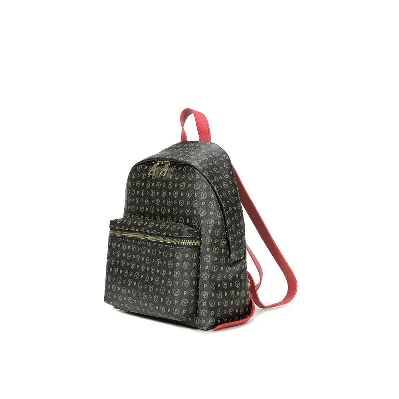Zaino donna Pollini Heritage Nero-Lacca 2