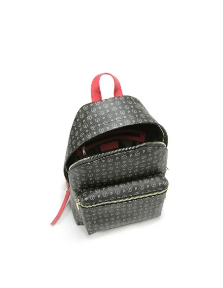 Pollini Heritage Damenrucksack schwarz-rot