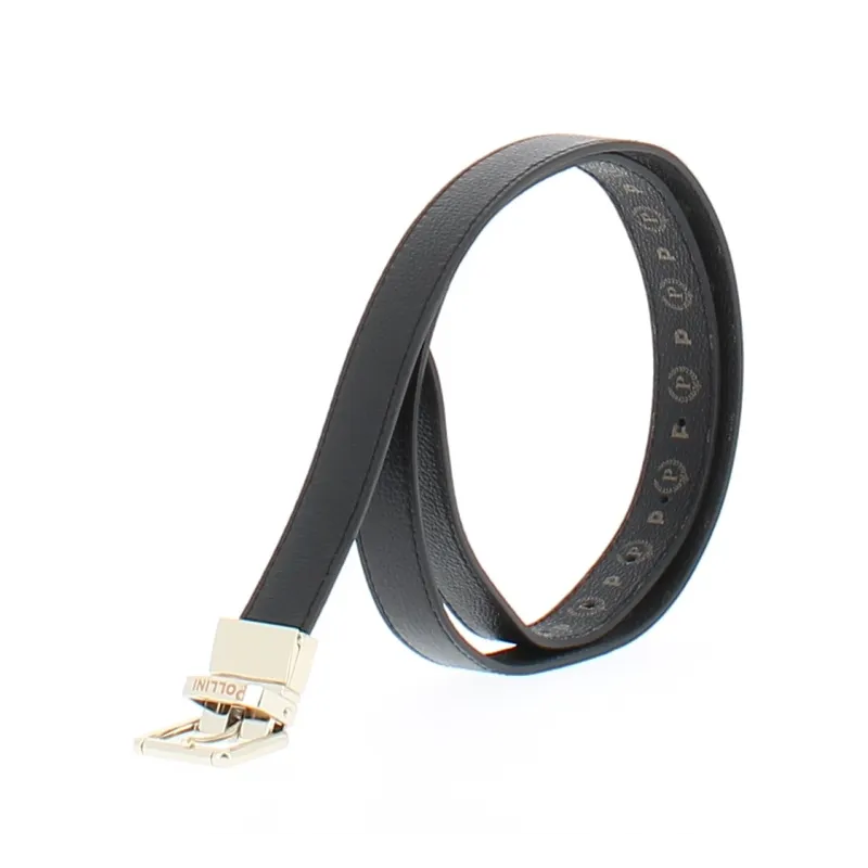 Pollini women's double face belt black-black 2