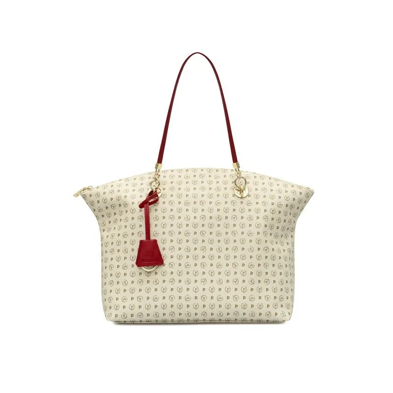 Pollini Shopping bag ivory-red