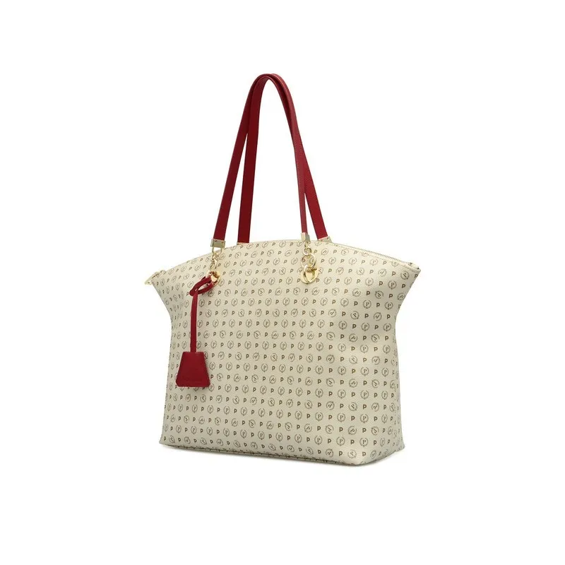 Pollini Heritage Einkaufstasche elfenbein-rot 2