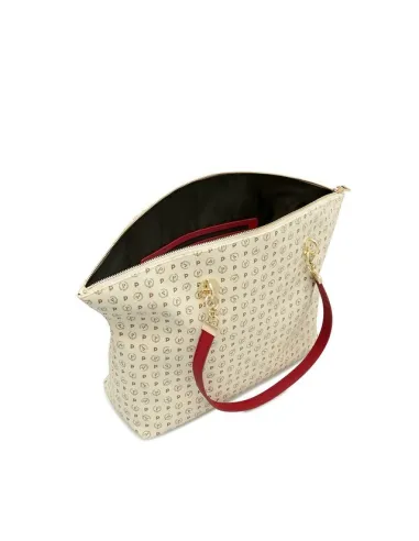 Pollini Shopping bag ivory-red