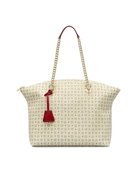 Borsa shopping Pollini Heritage avorio-lacca