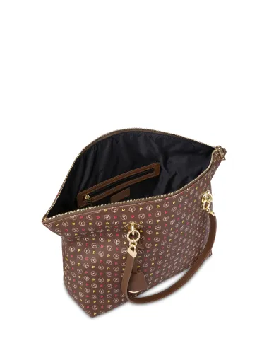 Borsa shopping Pollini Heritage marrone