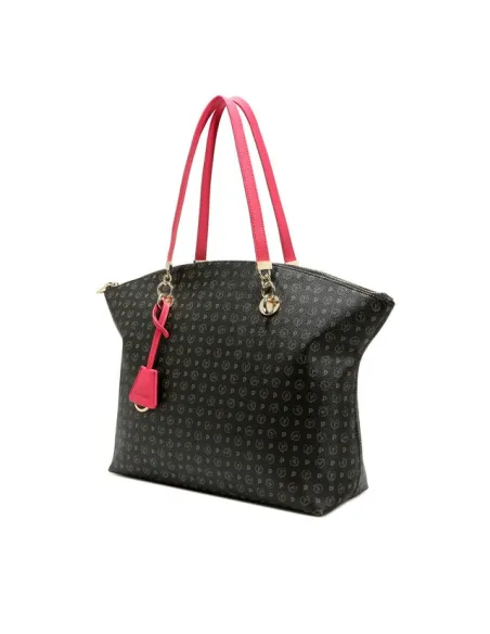 Borsa shopping Pollini Heritage Nero-Fucsia