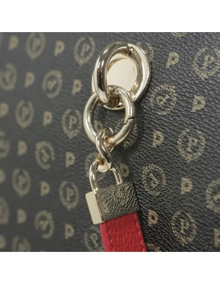 Borsa shopping Pollini Heritage nero-lacca