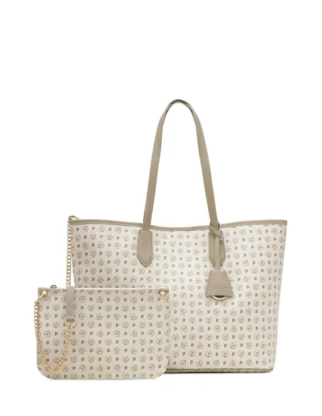 Shopping donna Heritage con apertura con magnete avorio-ghiaccio