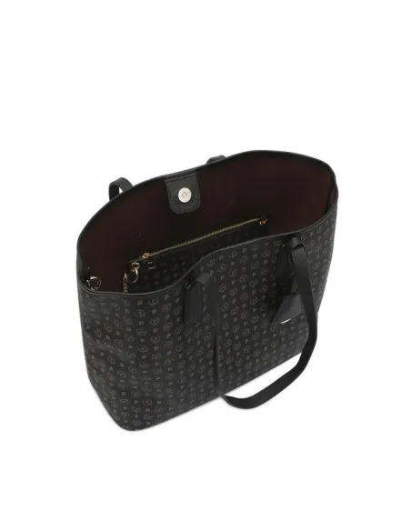Pollini Heritage Damen-Einkaufstasche mit Magnetöffnung schwarz