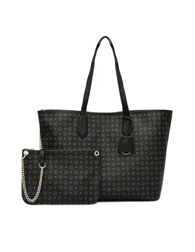 Pollini heritage Shopping bag black