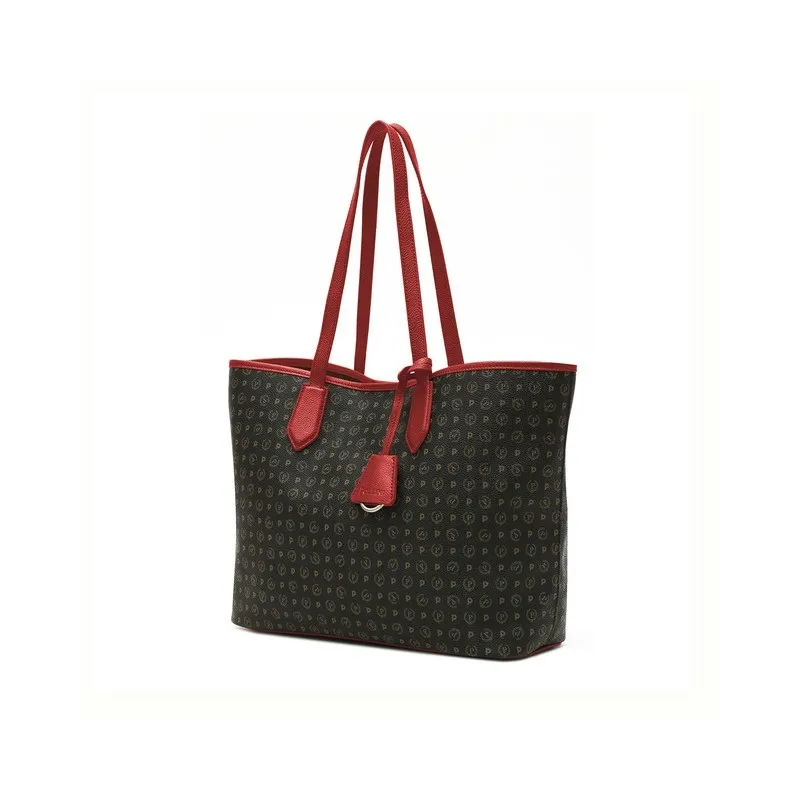 Pollini heritage Shopping bag black-red 2