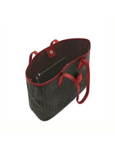 Pollini heritage Shopping bag black-red