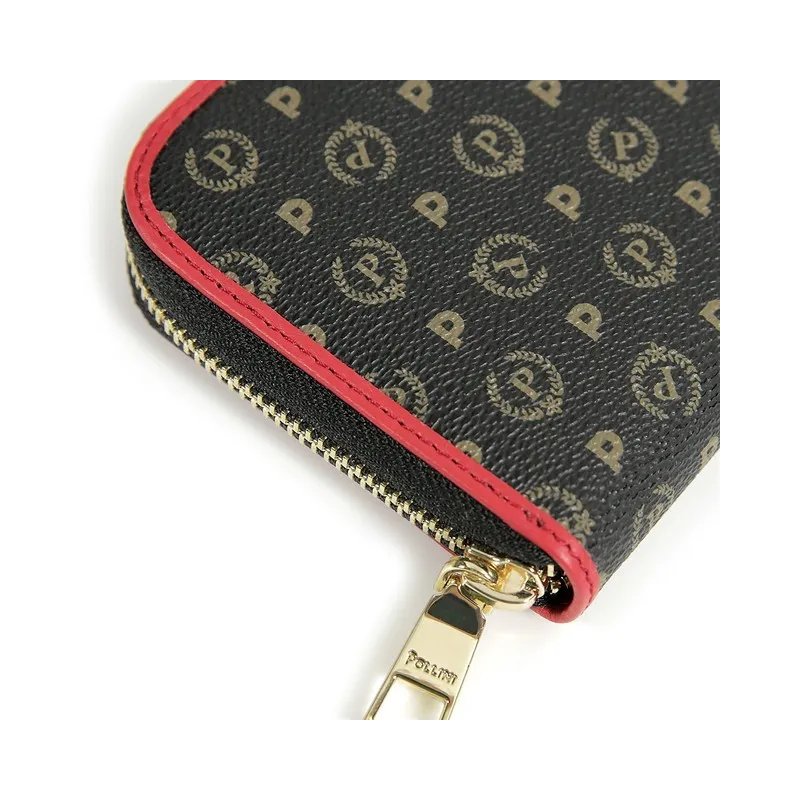 Pollini Heritage Damenbrieftasche schwarz-rot 2