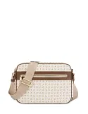Pollini-Tasche mit Doppelreißverschluss elfenbein-braun