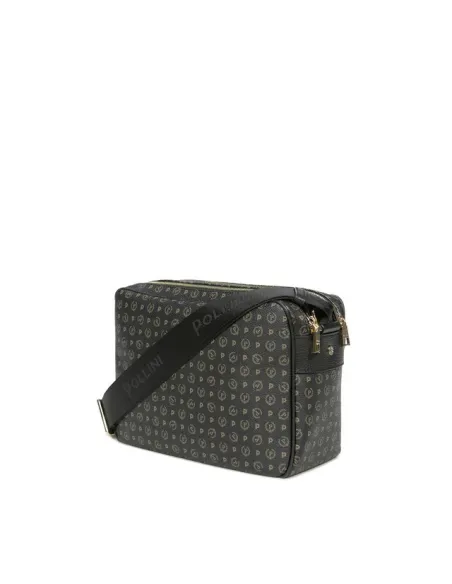 Pollini Shoulder bag with two zipped compartments black