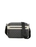 Pollini Shoulder bag with two zipped compartments black-ivory