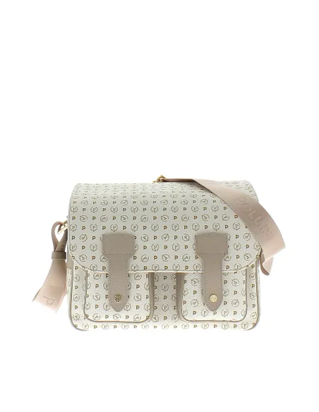 Borsa reporter Pollini Heritage avorio-ghiaccio
