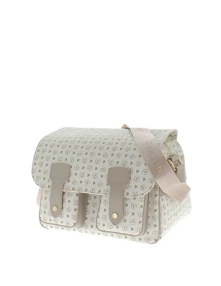 Pollini Shoulder bag with two frontal pockets ivory-ice