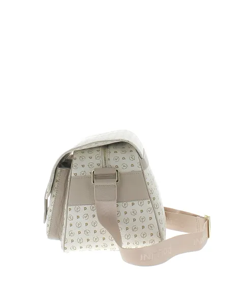 Pollini Shoulder bag with two frontal pockets ivory-ice