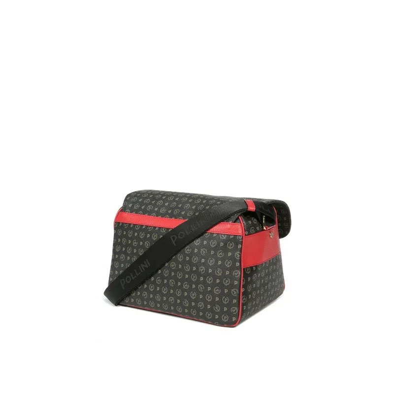 Borsa reporter Pollini Heritage nero rosso