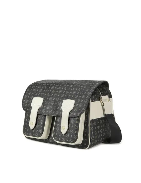 Borsa reporter Pollini Heritage nero-avorio