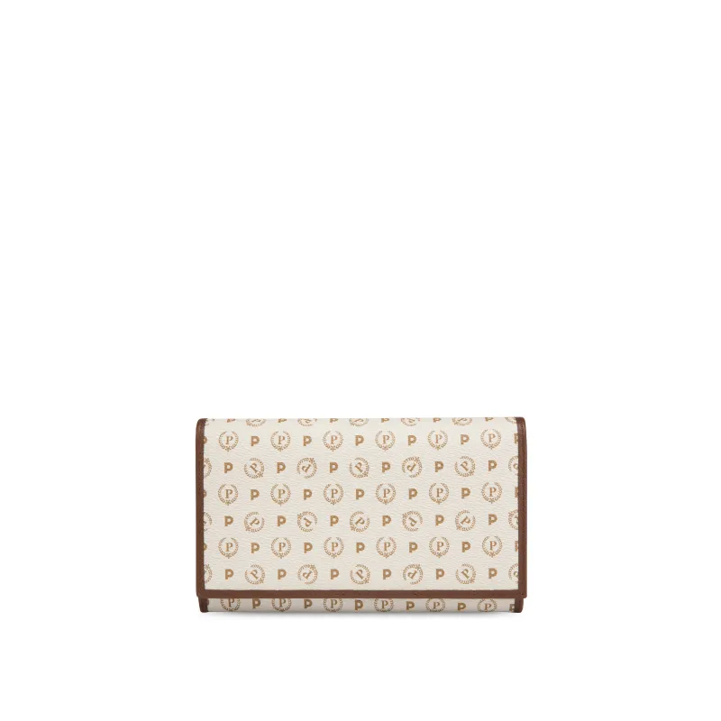 Pollini Heritage Geldbörse mit Klappe elfenbein-braun
