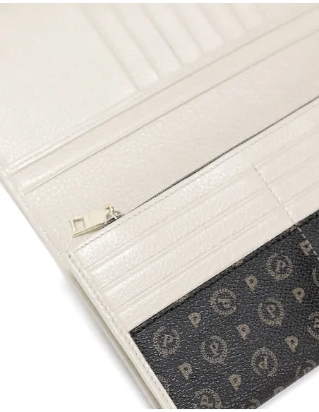 Pollini Heritage Geldbörse mit Klappe schwarz-elfenbein