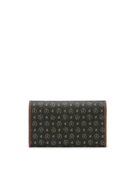 Pollini heritage wallet large black-brown