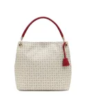 Pollini Heritage shoulder bag ivory-red