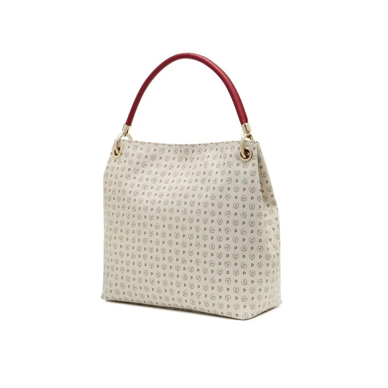 Umhängetasche Pollini Heritage elfenbein-rot 2