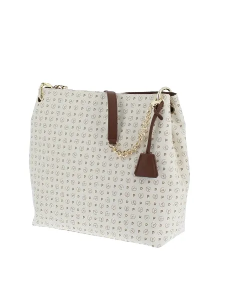 Umhängetasche Pollini Heritage elfenbein-braun
