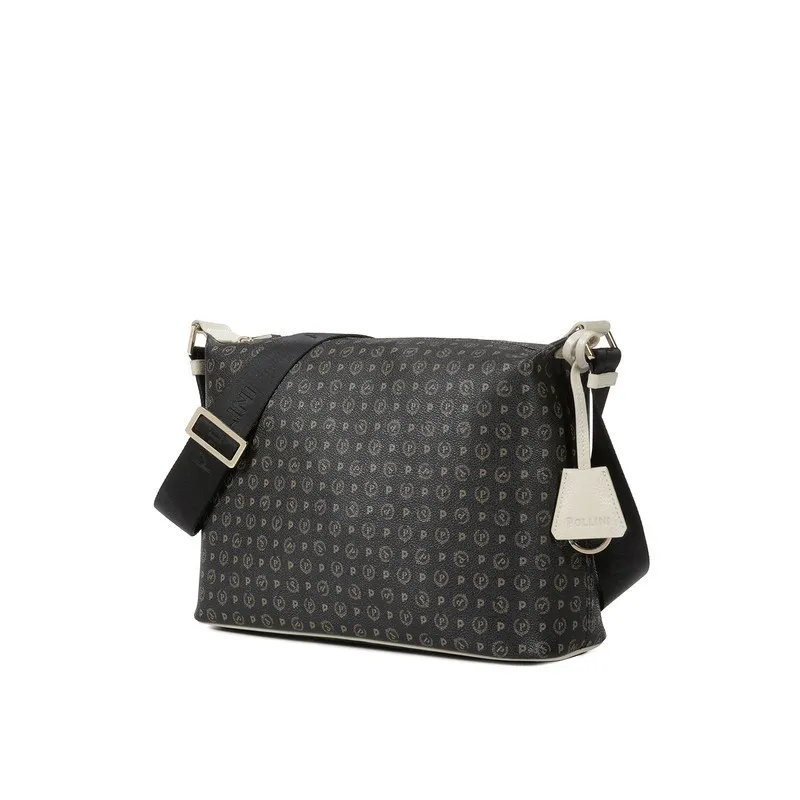 Pollini Shoulder bag with zipped opening black-ivory 2