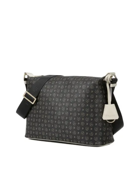 Pollini Shoulder bag with zipped opening black-ivory