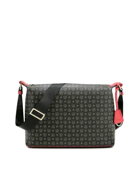 Borsa a tracolla Pollini Heritage nero-lacca