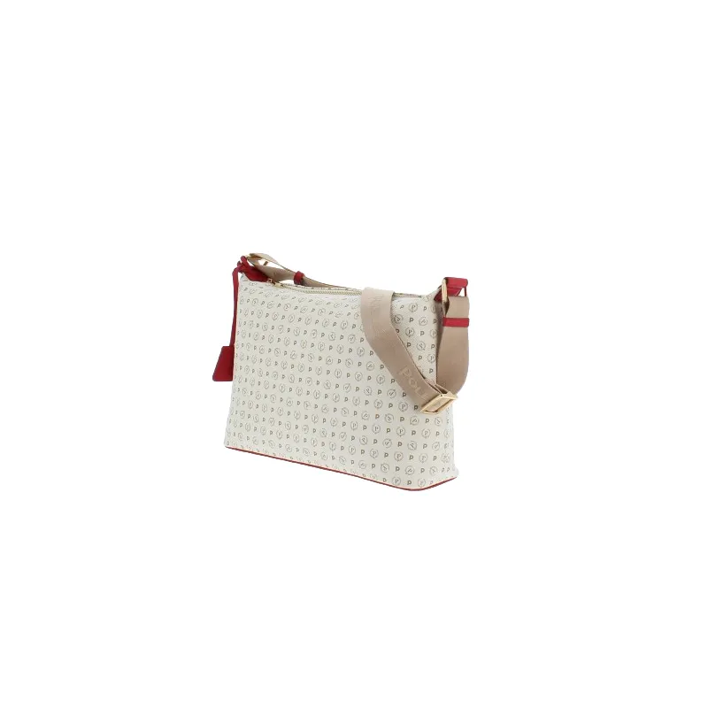 Pollini Shoulder bag with zipped opening ivory-red 2