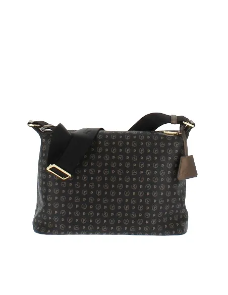 Borsa a tracolla Pollini Heritage nero-bronzo