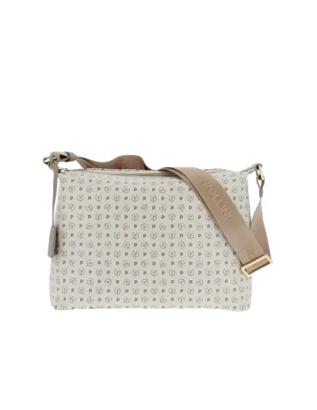 Pollini Shoulder bag with zipped opening ivory-ice