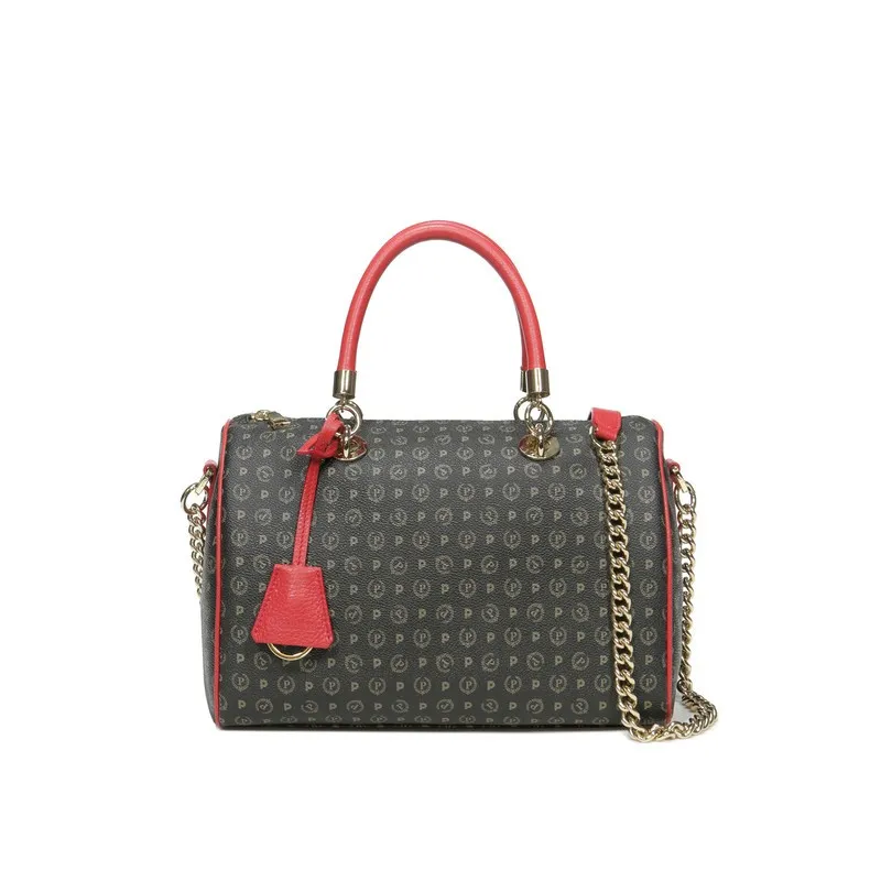 Pollini Heritage bowling bag black-red