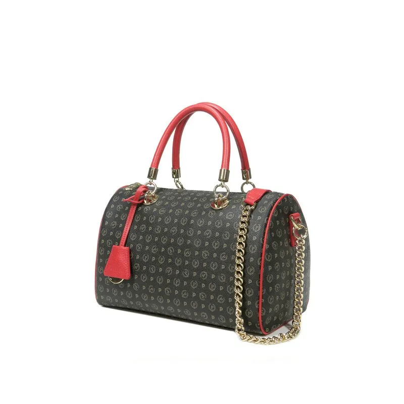 Bauletto Pollini Heritage nero-rosso 2