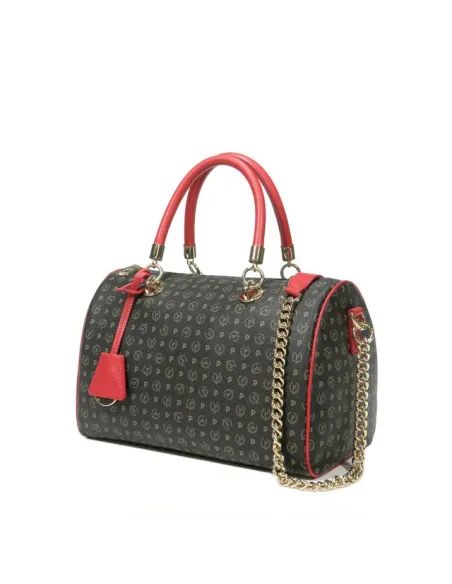 Pollini Heritage bowling bag black-red