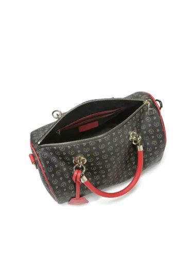 Bauletto Pollini Heritage nero-rosso