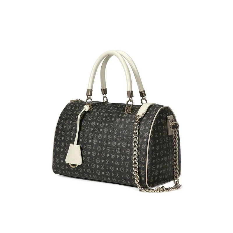 Pollini Heritage bowling bag black-ivory 2