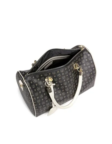 Pollini Heritage bowling bag black-ivory