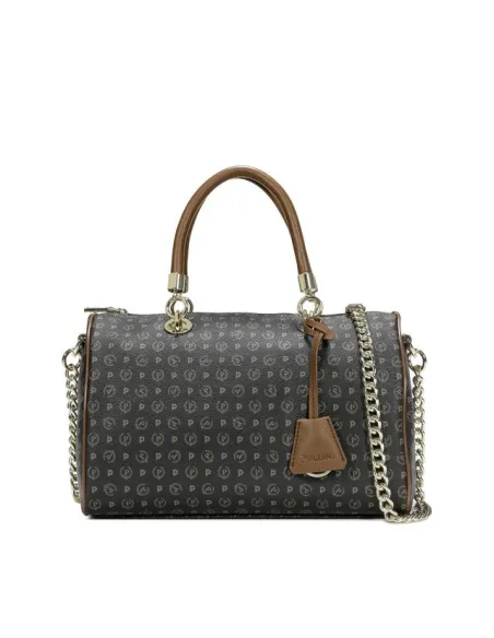 Pollini Heritage Zweihandtasche für Frauen schwarz-braun