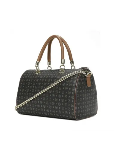 Pollini Heritage bowling bag black-brown