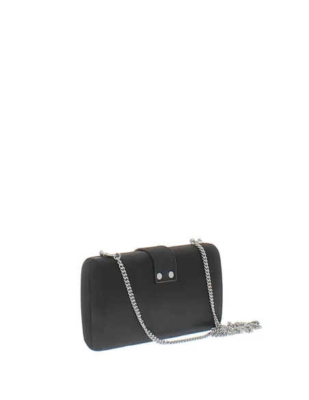 Clutch-Tasche mit Schmucklogo schwarz